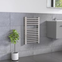 GRADE A1 - Chrome Heated Towel Rail Radiator 650 x 400mm - Dune