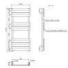 Chrome Towel Radiator 800 x 450mm - Tundra