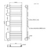 Chrome Towel Radiator 1200 x 450mm - Tundra