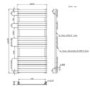 Chrome Towel Radiator 1200 x 600mm - Tundra
