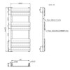 Anthracite Towel Radiator 800 x 450mm - Tundra