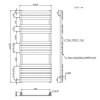 Anthracite Towel Radiator 1200 x 600mm - Tundra