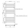 Anthracite Towel Radiator 800 x 450mm - Sahara