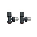 A1/BeBa_26332 GRADE A1 - Anthracite Round Angled Radiator Valves