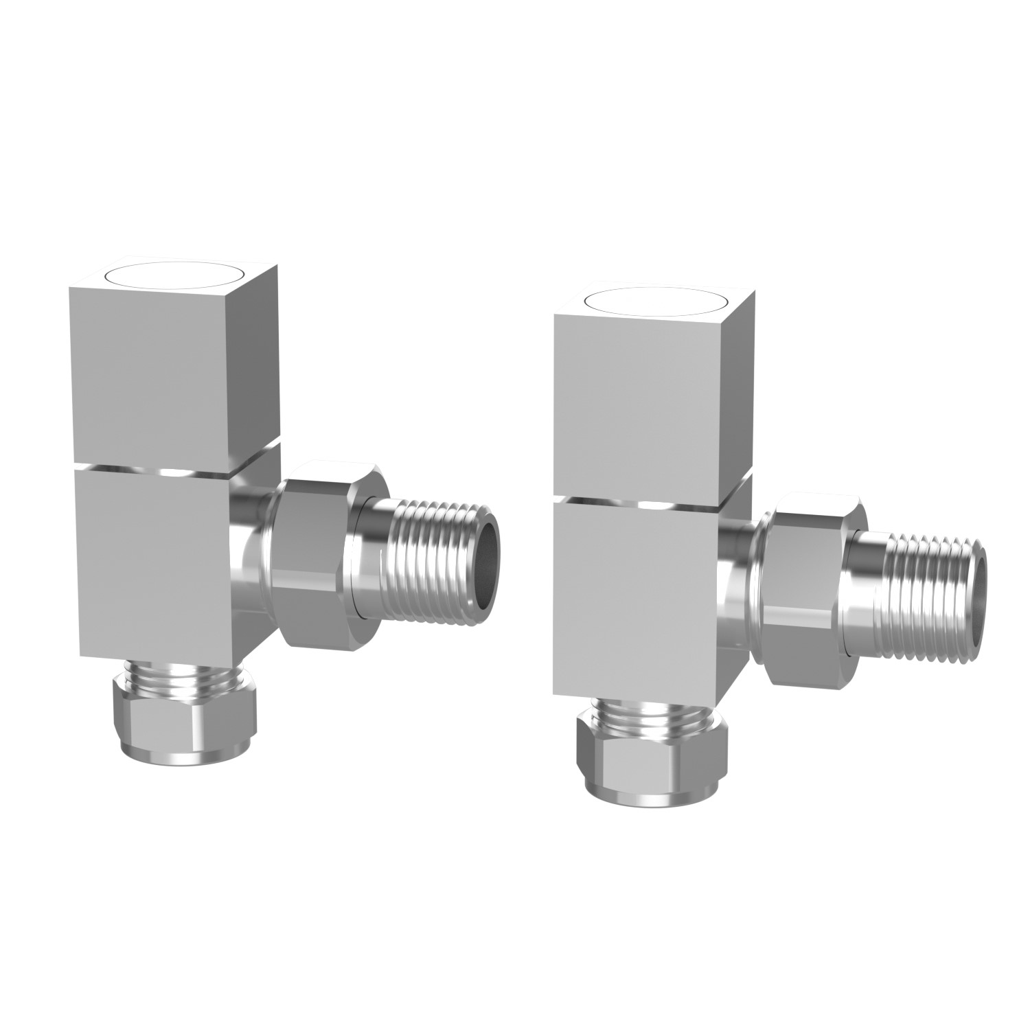 Chrome Square Angled Radiator Valves - Page 1 - - BuyItDirect.ie