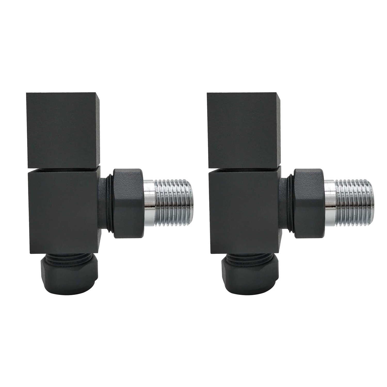 Anthracite Square Angled Radiator Valves - Page 1 - - BuyItDirect.ie