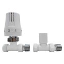 BeBa_26345 White Thermostatic Straight Radiator Valves