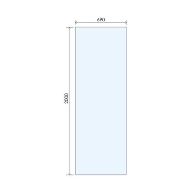 GRADE A1 - Frameless 700mm Wet Room Shower Screen with Ceiling Support Bar - Live Your Colour