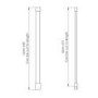GRADE A1 - Frameless 700mm Wet Room Shower Screen with Ceiling Support Bar - Live Your Colour
