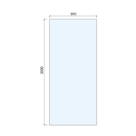 GRADE A1 - 900mm Bronze Frameless Wet Room Shower Screen with Ceiling Support Bar - Live Your Colour