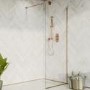900mm Bronze Shower Screen for Wet Room & Walk In Shower - Live Your Colour