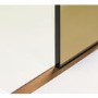 GRADE A1 - Brushed Bronze Wet Room Screen with Wall Bar 2000 x 1000mm - Live Your Colour