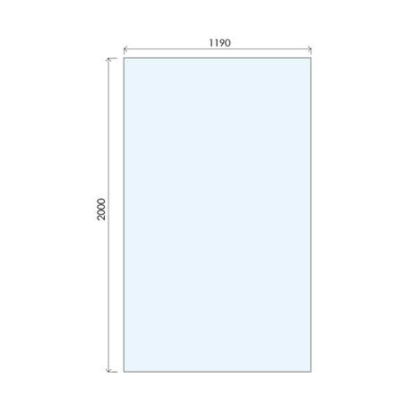GRADE A1 - Bronze Wet Room Screen with Wall Bar 2000mm x 1200mm - Live Your Colour