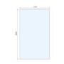 GRADE A1 - Bronze Wet Room Screen with Wall Bar 2000mm x 1200mm - Live Your Colour