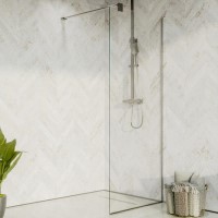 800mm Nickel Shower Screen for Wetroom & Walk In Shower - Live Your Colour