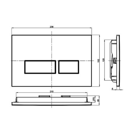 GRADE A2 - Black Flush Plate
