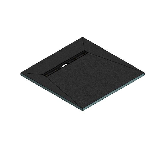 900x900mm Square Wet Room Shower Tray with 600mm Linear End Waste Position - Live Your Colour