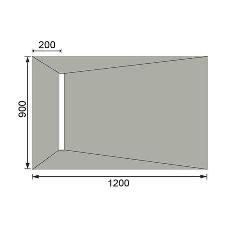 1200x900mm Wet Room Tileable Shower Tray Former with 600mm Linear End Drain - Live Your Colour