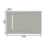 1200x900mm Wet Room Tileable Shower Tray Former with 600mm Linear End Drain - Live Your Colour