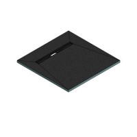 GRADE A1 - 1200x1200mm Square Wet Room Shower Tray with 600mm Linear End Waste Position - Live Your Colour