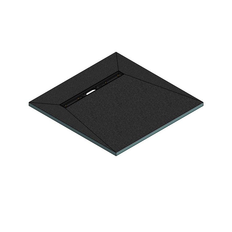 GRADE A1 - 1200x1200mm Square Wet Room Shower Tray with 600mm Linear End Waste Position - Live Your Colour