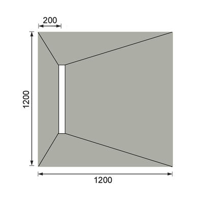 GRADE A1 - 1200x1200mm Square Wet Room Shower Tray with 600mm Linear End Waste Position - Live Your Colour