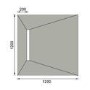 GRADE A1 - 1200x1200mm Square Wet Room Shower Tray with 600mm Linear End Waste Position - Live Your Colour
