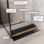 GRADE A1 - 1200x1200mm Square Wet Room Shower Tray with 600mm Linear End Waste Position - Live Your Colour