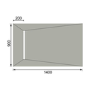 1400x900mm Wet Room Tile-Ready Shower Tray Former 30mm with 600mm Linear End Drain – Live Your Colour