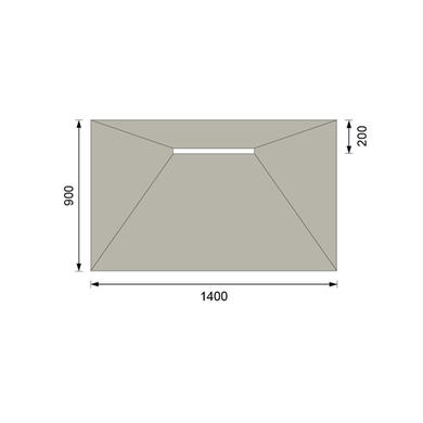 1400x900mm Wet Room Shower Tray - Live Your Colour