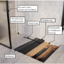 1800x900mm Rectangular Wet Room Shower Tray with 600mm Linear Offset Waste Position - Live Your Colour