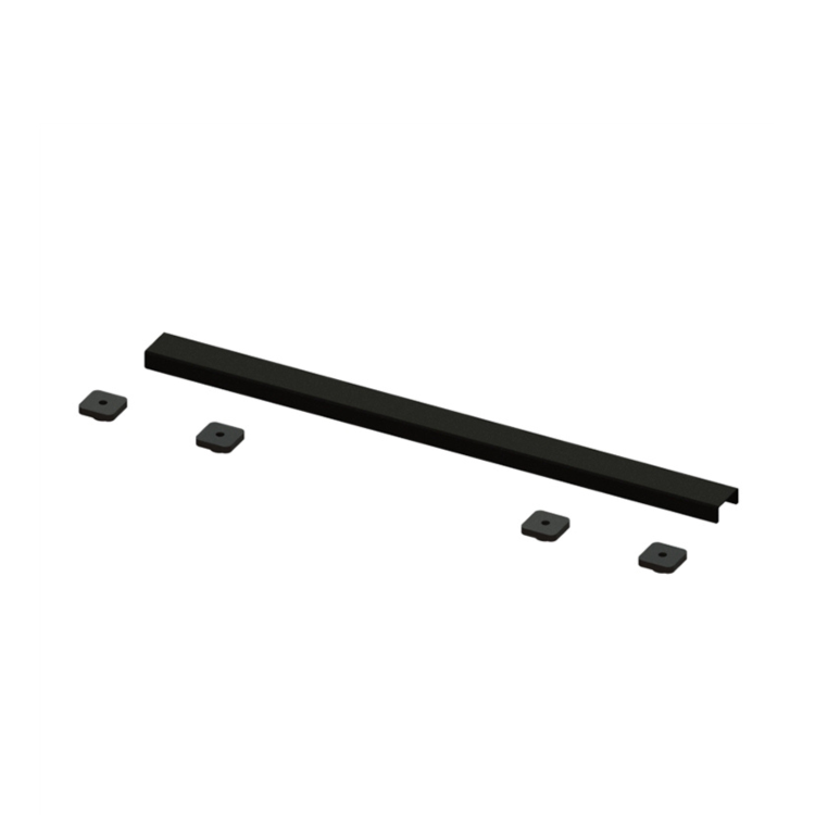 ONLY OPENED - 600mm Linear Waste Cover Matt Black - Live Your Colour 