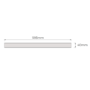 ONLY OPENED - 600mm Linear Waste Cover Matt Black - Live Your Colour 