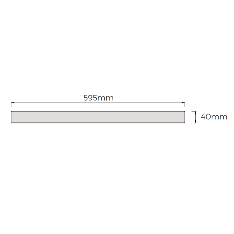 ONLY OPENED - 600mm Linear Waste Cover Matt Black - Live Your Colour 