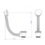 GRADE A1 - Black Overflow Bath Filler with Pop Up Sprung Bath Waste