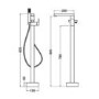 GRADE A1 - Lex Brushed Bronze Freestanding Bath Shower Mixer Tap