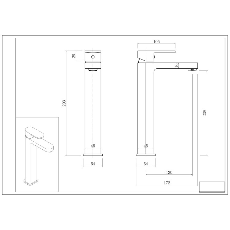 GRADE A1 - Como Extended Basin Mixer