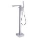 Chrome Freestanding Bath Shower Mixer Tap - Cube