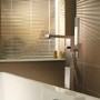 Chrome Freestanding Bath Shower Mixer Tap - Cube