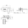 Chrome Wall Mounted Bath Mixer Tap - Quadra