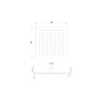 Ultra Slim Square Shower Head 200mm
