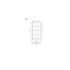 GRADE A1 - Nova Black Grid Bath Shower Screen 800mm - Right Hand 