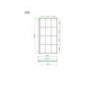 GRADE A1 - Nova Black Grid Bath Shower Screen 800mm - Right Hand 