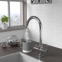 A1/BeBa_26792 ONLY OPENED - Pronto Instant 3 in 1 Boiling Water Tap Twin Lever in Chrome