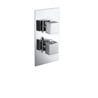 ONLY OPENED - Cube square twin shower valve - 1 outlet