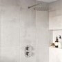 Chrome 1 Outlet Concealed Thermostatic Shower Valve with Dual Control - Flow