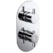 Flow round twin shower valve with diverter - 2 outlets