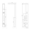 Chrome Thermostatic Shower Tower with Pencil Hand Shower - Provo