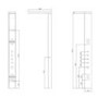 GRADE A1 - Black Thermostatic Shower Tower Panel - Provo