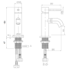 Chrome Cloakroom Mono Basin Mixer Tap - Arissa